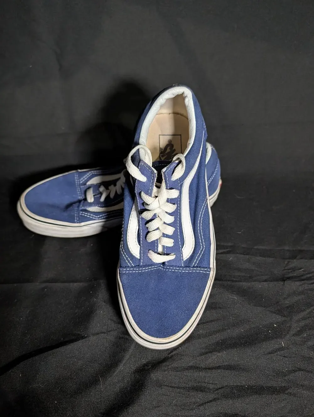 Vans Old Skool Blue Suede Canvas Sneakers Unisex Skate Y2K Grunge Size ___